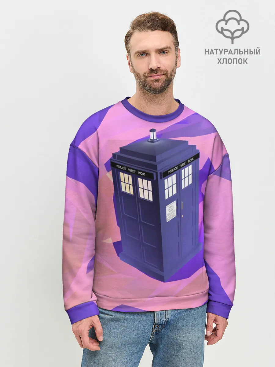 Мужской свитшот базовый / CRAZY TARDIS