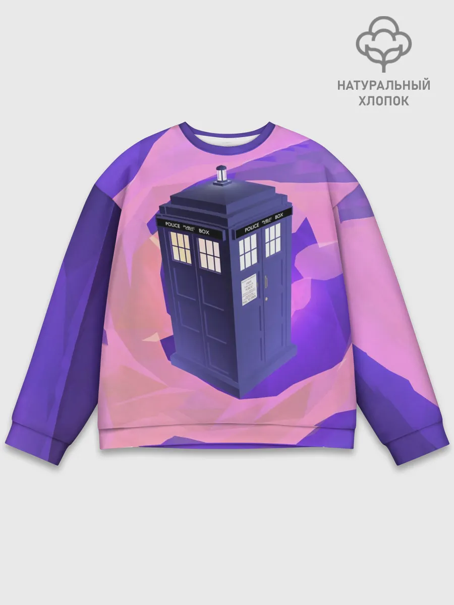 Мужской свитшот базовый / CRAZY TARDIS