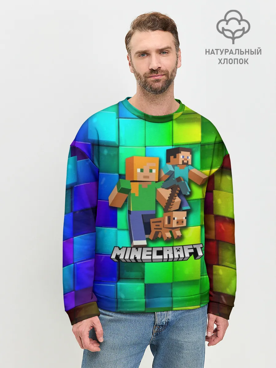 Мужской свитшот базовый / Minecraft / Майнкрафт