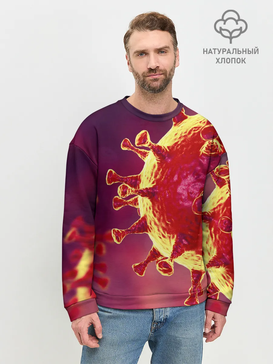 Мужской свитшот базовый / Коронавирус