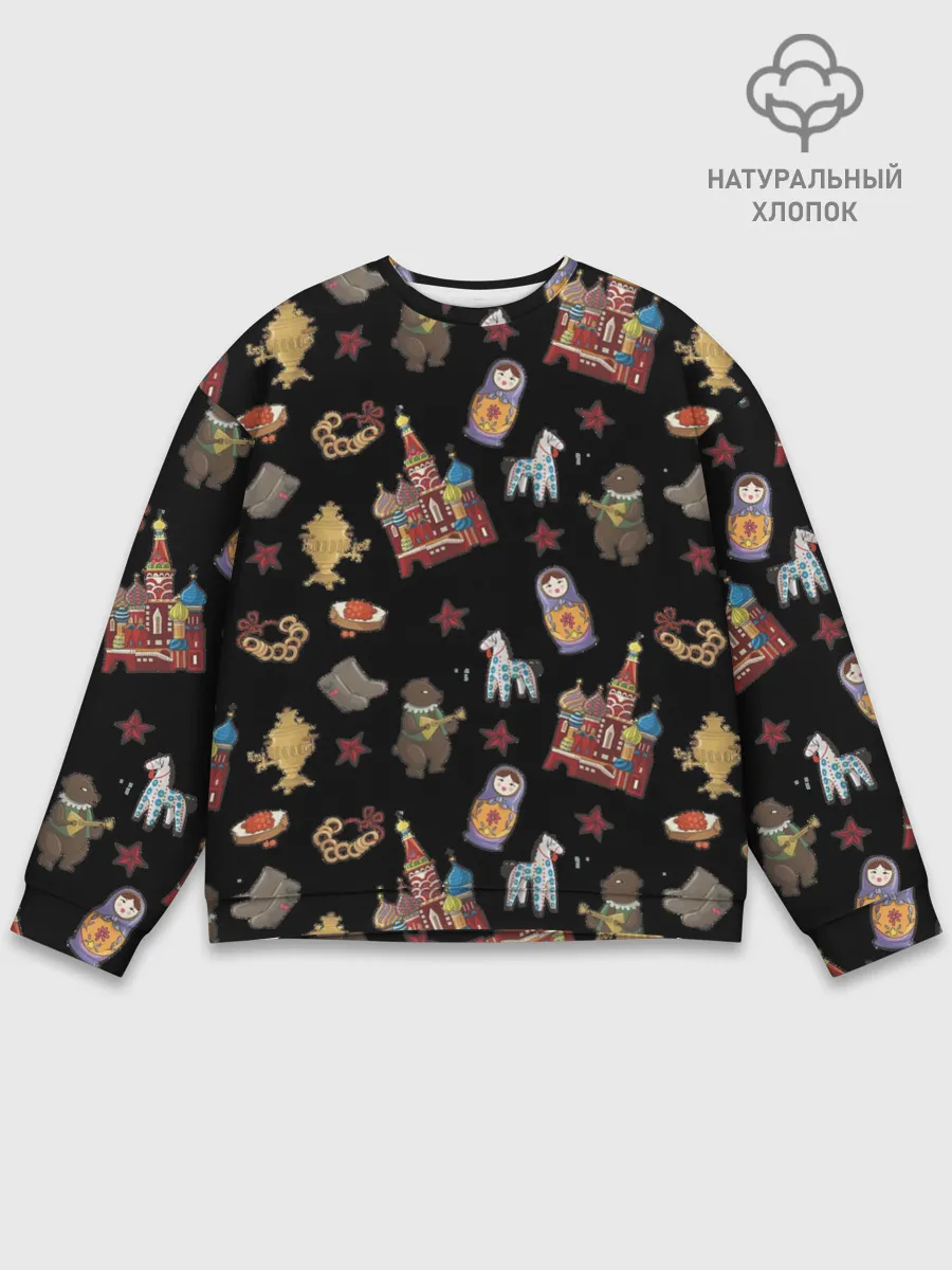 Мужской свитшот базовый / Москва символика