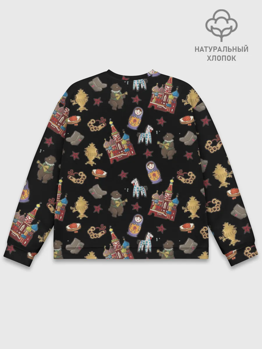 Мужской свитшот базовый / Москва символика