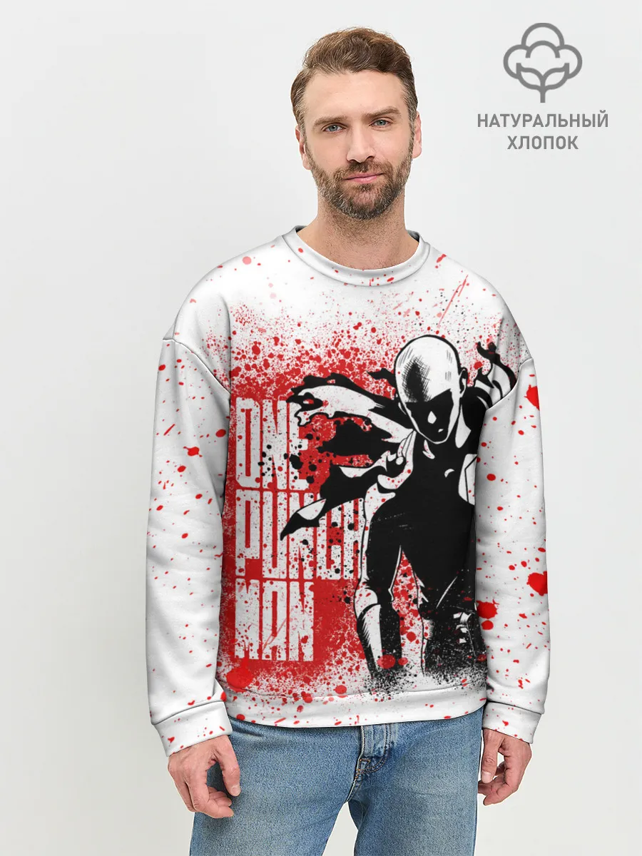Мужской свитшот базовый / Свирепый Сайтама