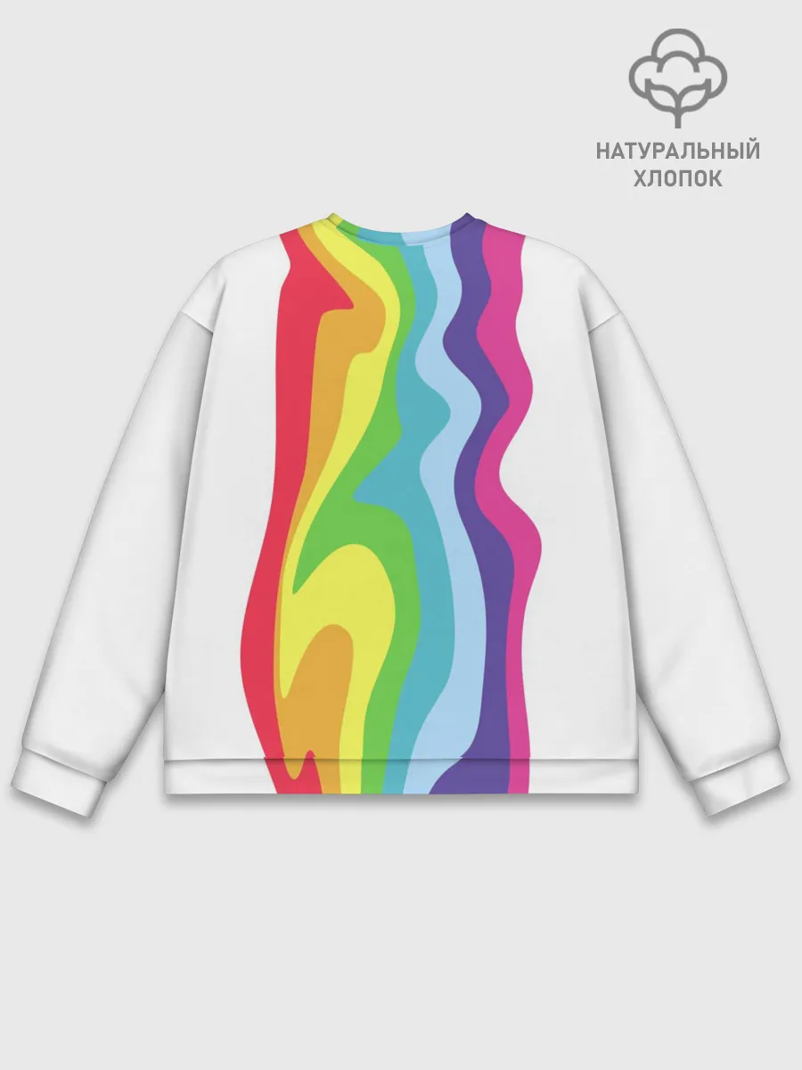 Мужской свитшот базовый / Радуга