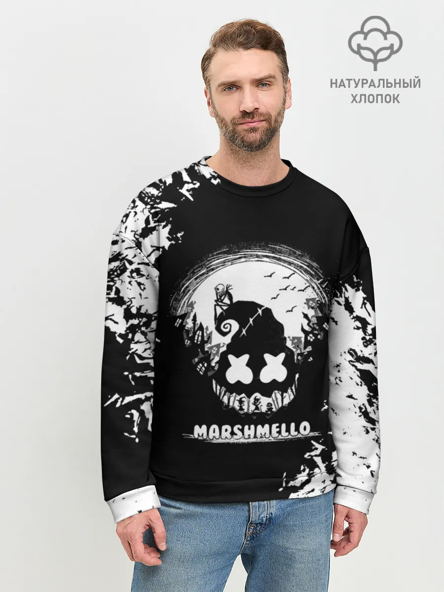 Мужской свитшот базовый / Marshmello Кошмар