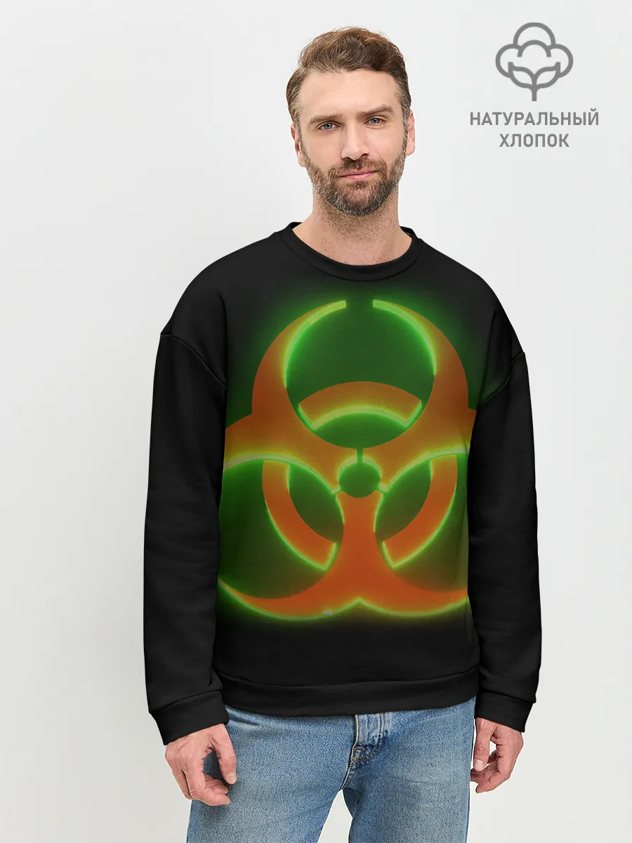 Мужской свитшот базовый / Biohazard Neon
