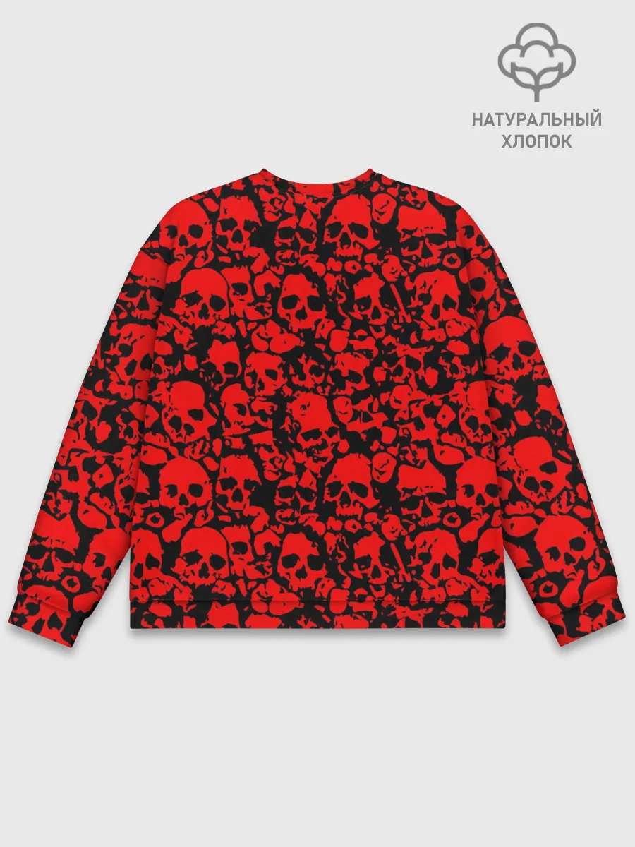 Мужской свитшот базовый / КРАСНЫЕ ЧЕРЕПА | RED SKULL