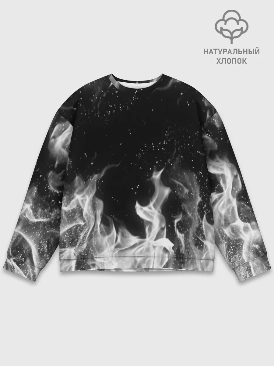 Мужской свитшот базовый / БЕЛЫЙ ОГОНЬ | WHITE FIRE