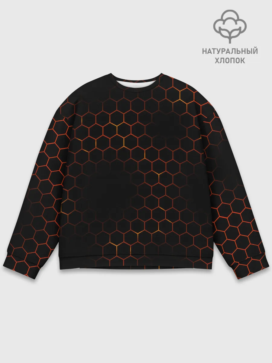 Мужской свитшот базовый / ОГНЕННЫЕ СОТЫ | FIRE COMBS