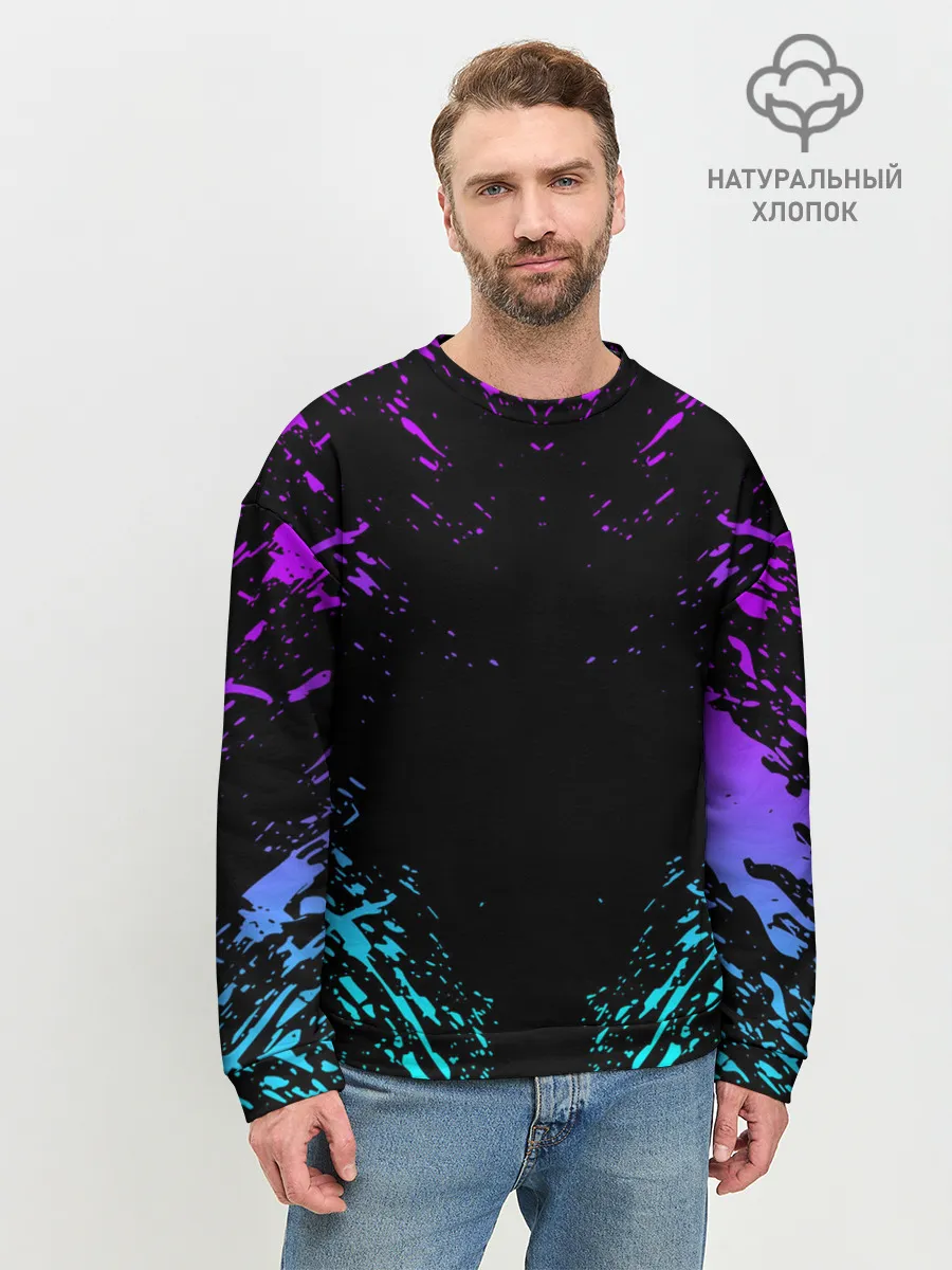 Мужской свитшот базовый / НЕОНОВЫЕ БРЫЗГИ