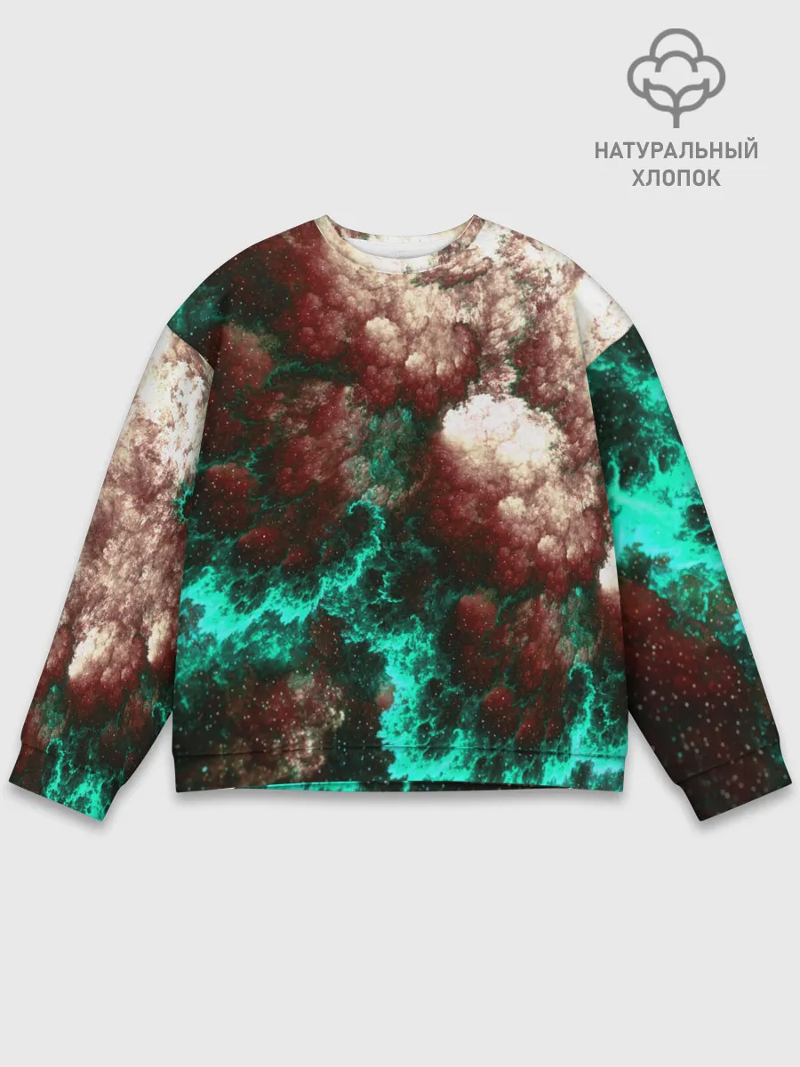 Мужской свитшот базовый / НЕОНОВЫЙ КОСМОС