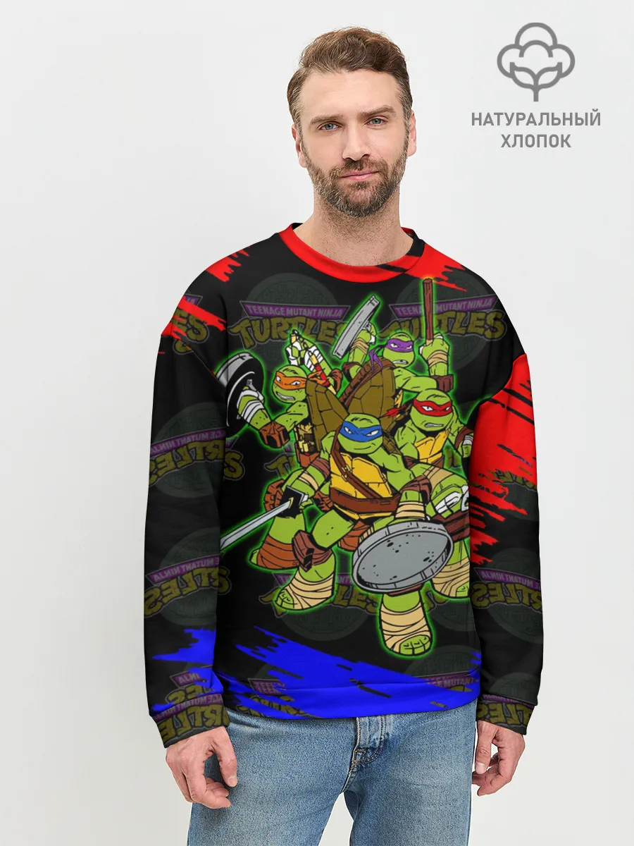 Мужской свитшот базовый / Черепашки Ниндзя