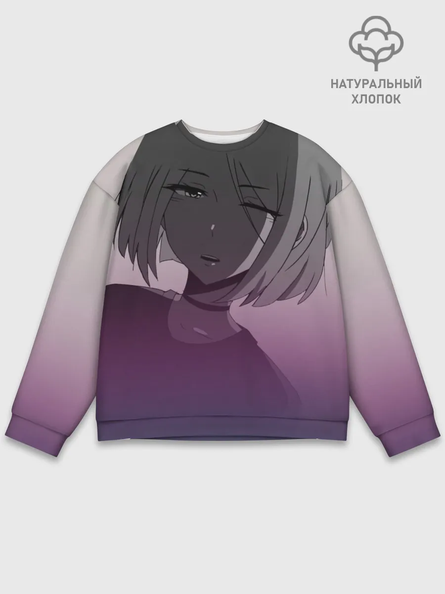 Мужской свитшот базовый / Аниме девочка в тумане