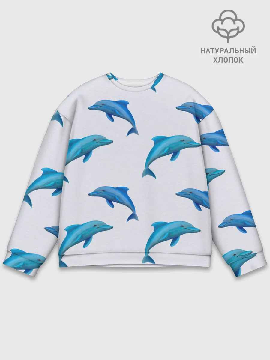 Мужской свитшот базовый / Рай для дельфина