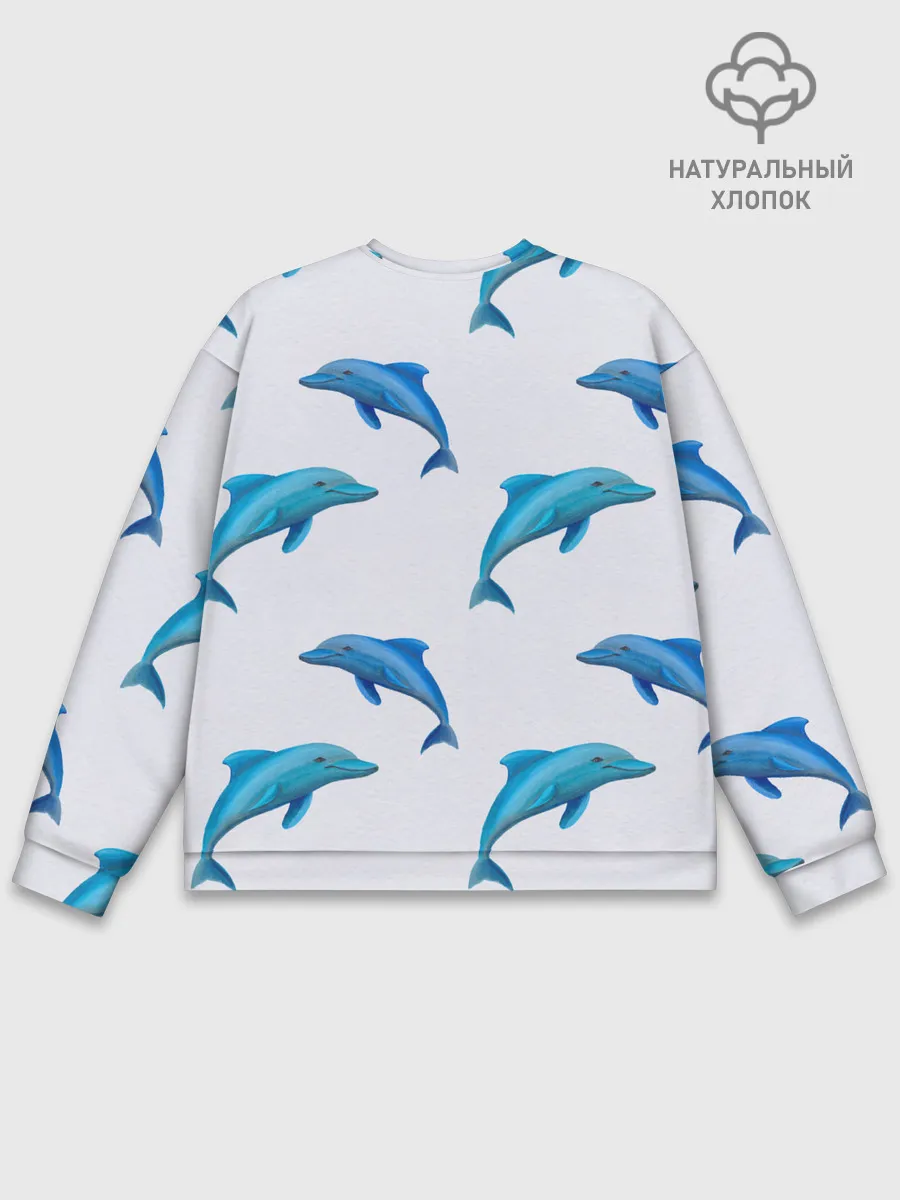 Мужской свитшот базовый / Рай для дельфина