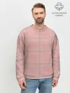 Мужской свитшот базовый / Шотландка Розовая