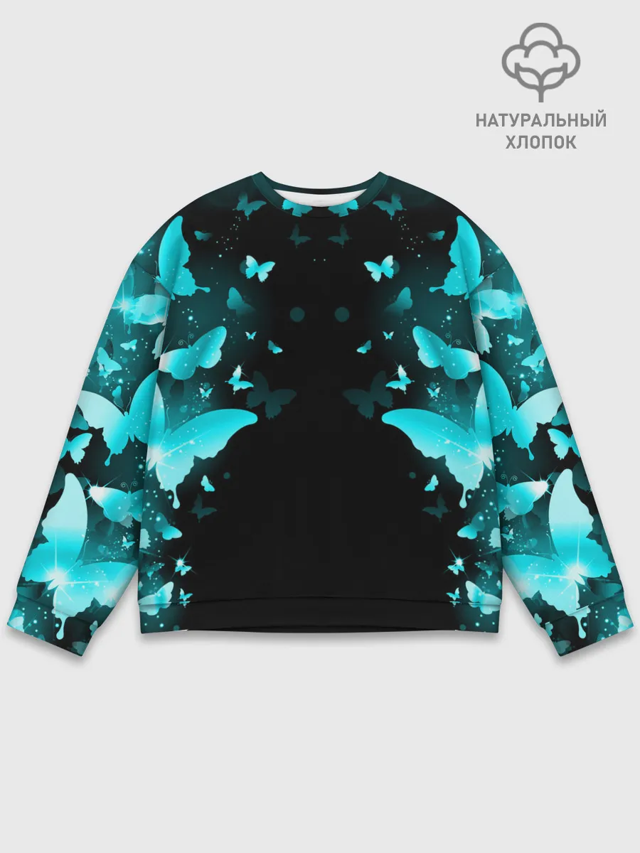 Мужской свитшот базовый / НЕОНОВЫЕ БАБОЧКИ | NEON