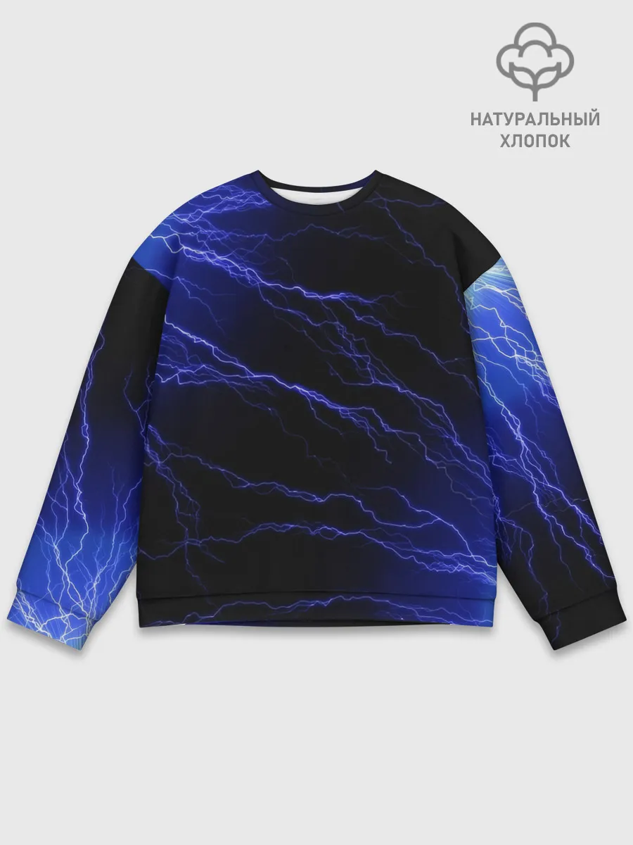 Мужской свитшот базовый / МОЛНИИ | РАЗРЯДЫ | НЕОН