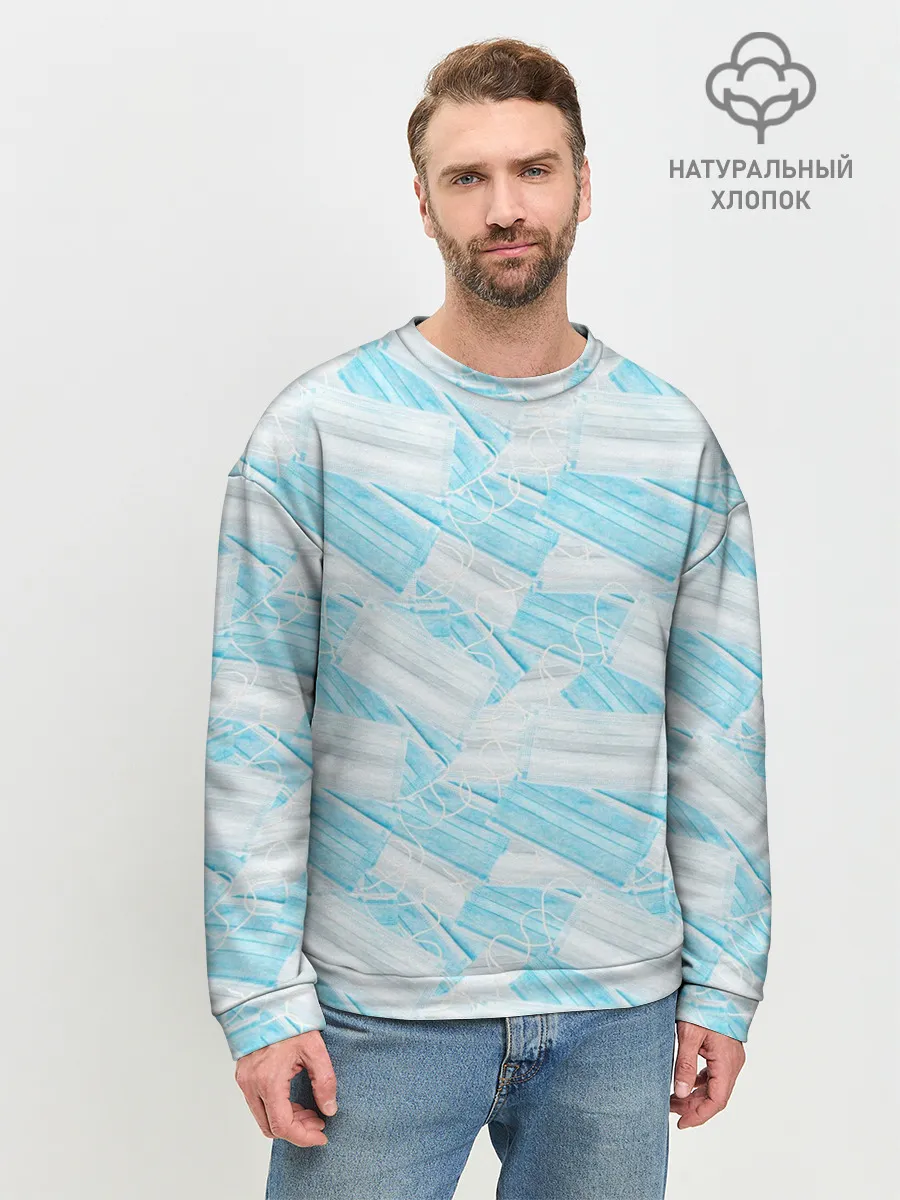 Мужской свитшот базовый / Медицинские маски