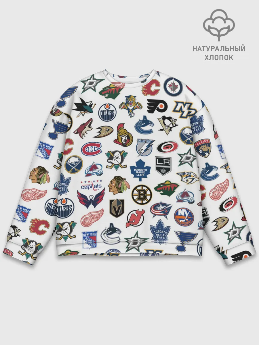 Мужской свитшот базовый / Логотипы НХЛ
