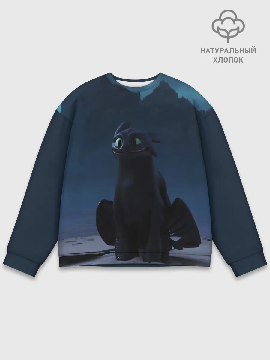 Мужской свитшот базовый / Беззубик:Ночная Фурия