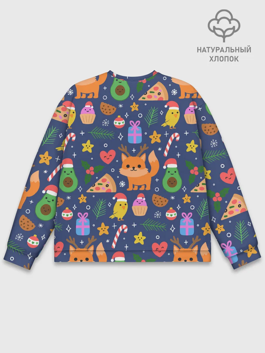 Мужской свитшот базовый / Новогодний макет