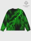 Мужской свитшот базовый / МОЛНИЯ GREEN NEON