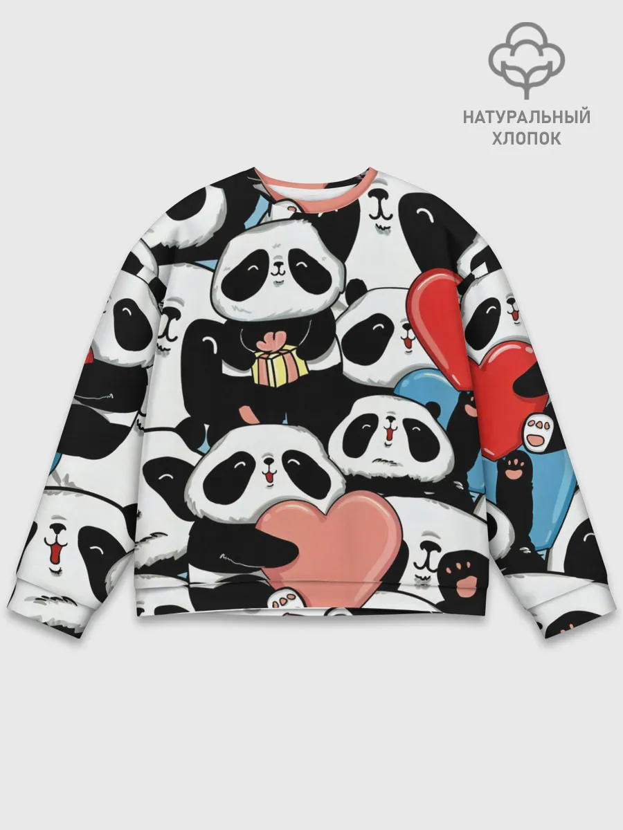 Мужской свитшот базовый / Панды.