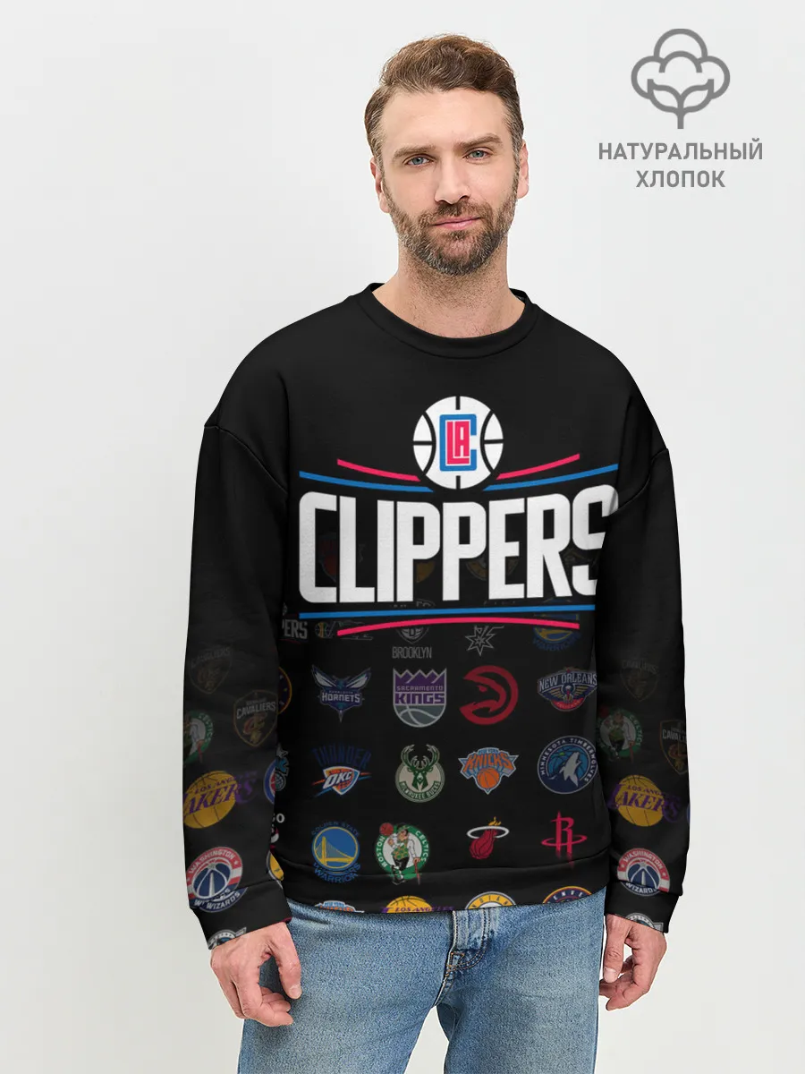Мужской свитшот базовый / Los Angeles Clippers