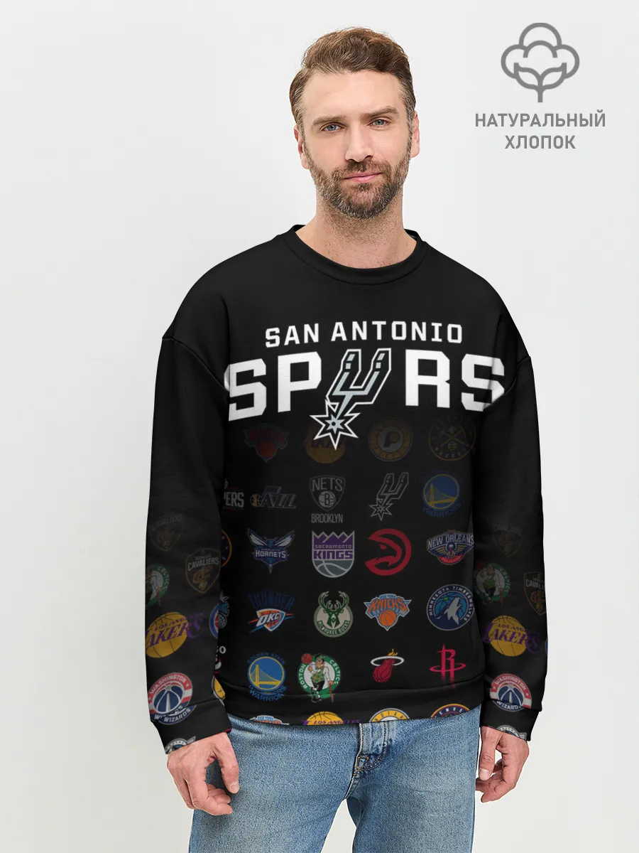 Мужской свитшот базовый / San Antonio Spurs