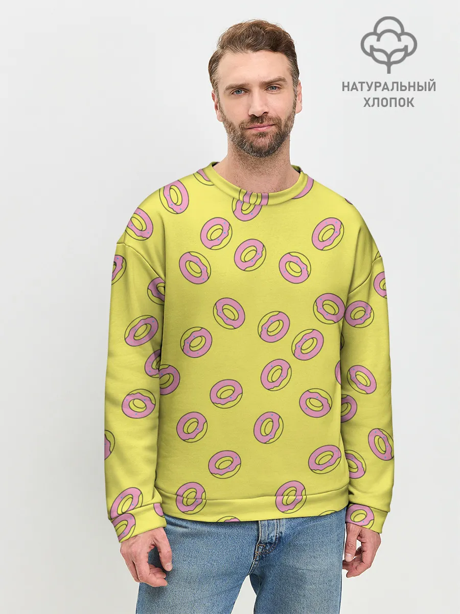 Мужской свитшот базовый / Пончики Донатс.