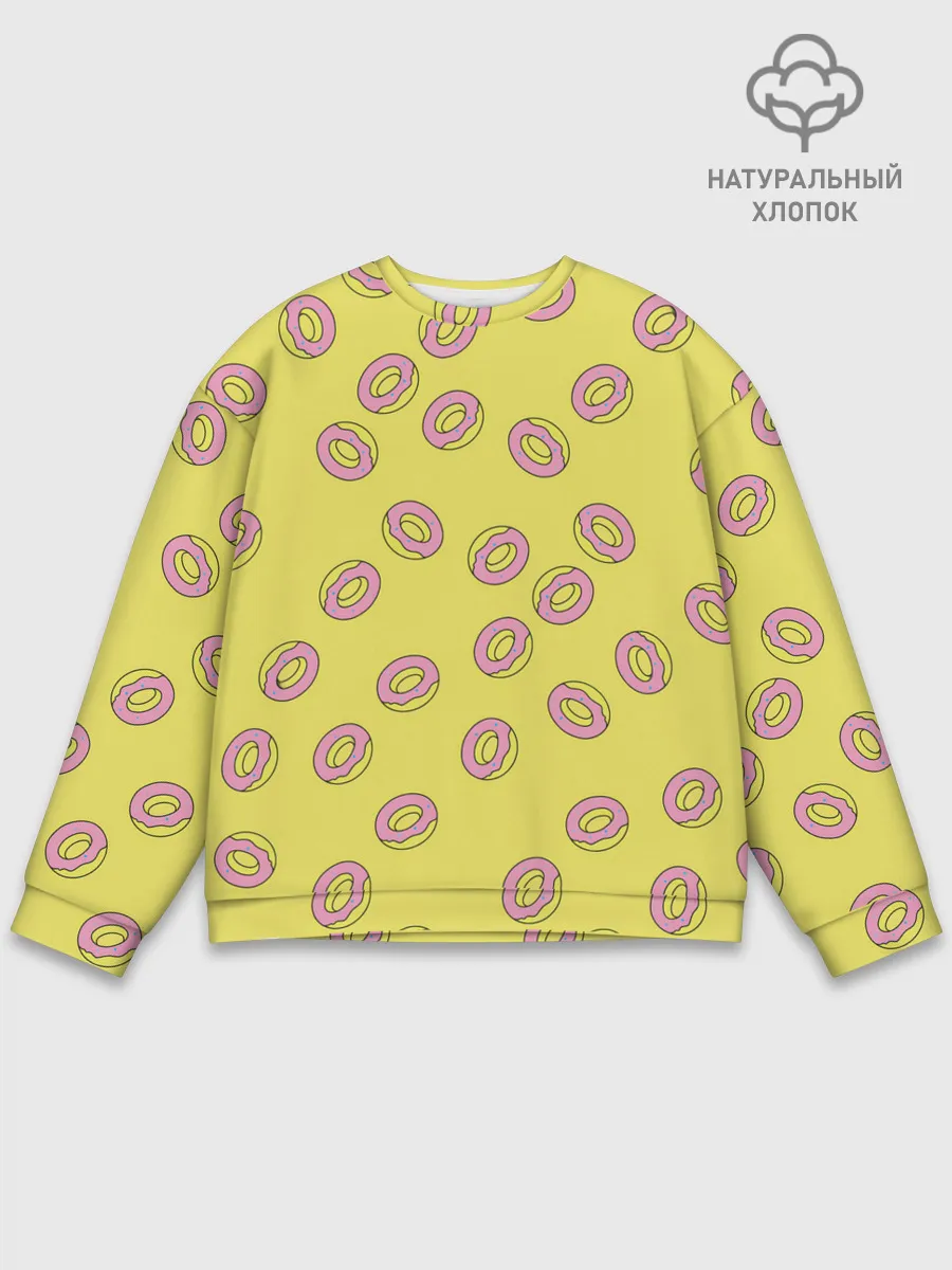 Мужской свитшот базовый / Пончики Донатс.