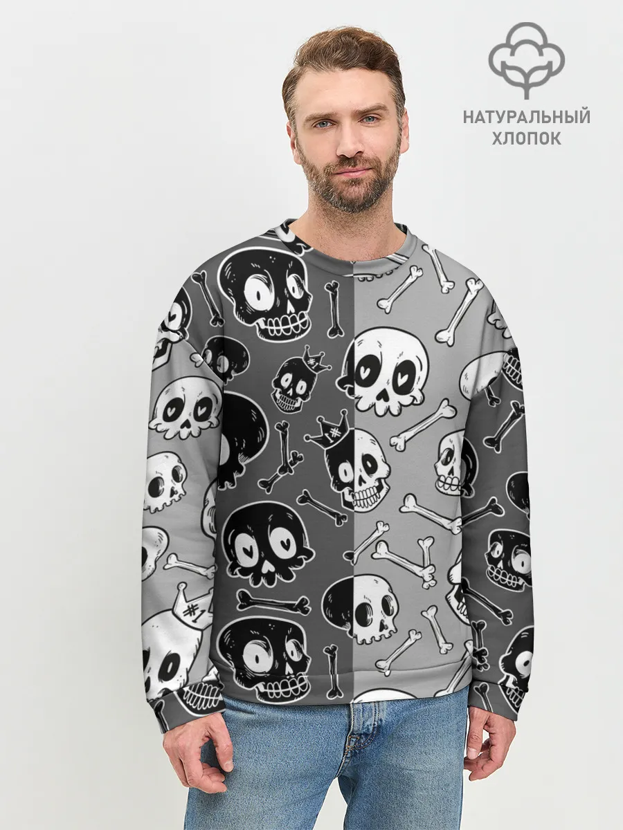 Мужской свитшот базовый / Черепа