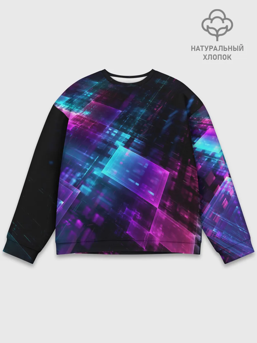 Мужской свитшот базовый / НЕОНОВАЯ АБСТРАКЦИЯ