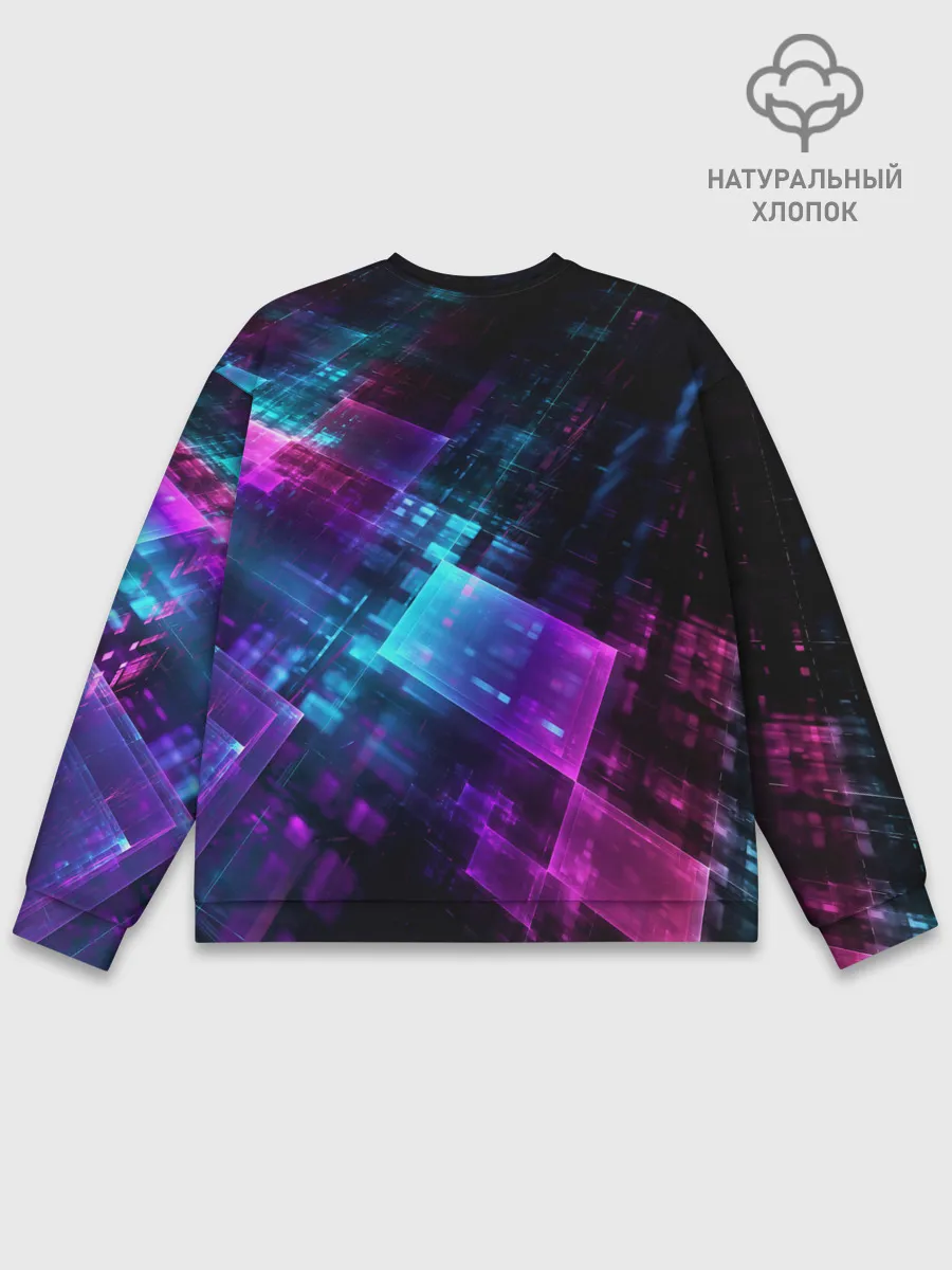 Мужской свитшот базовый / НЕОНОВАЯ АБСТРАКЦИЯ