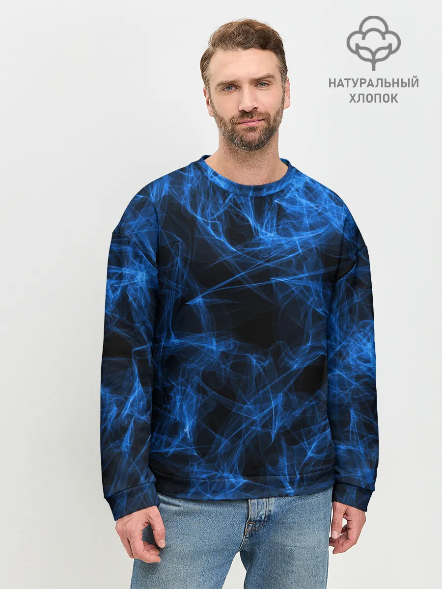 Мужской свитшот базовый / NEON SMOKES STRIPES