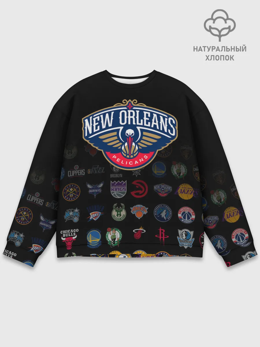 Мужской свитшот базовый / New Orleans Pelicans