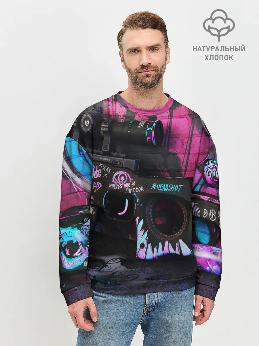 Мужской свитшот базовый / CS GO:НЕОНУАР