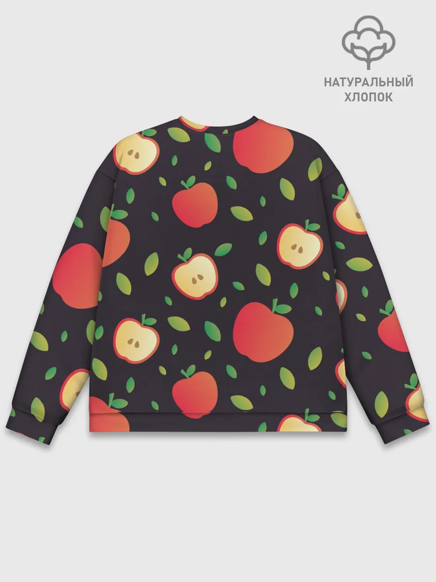 Мужской свитшот базовый / Яблочный узор