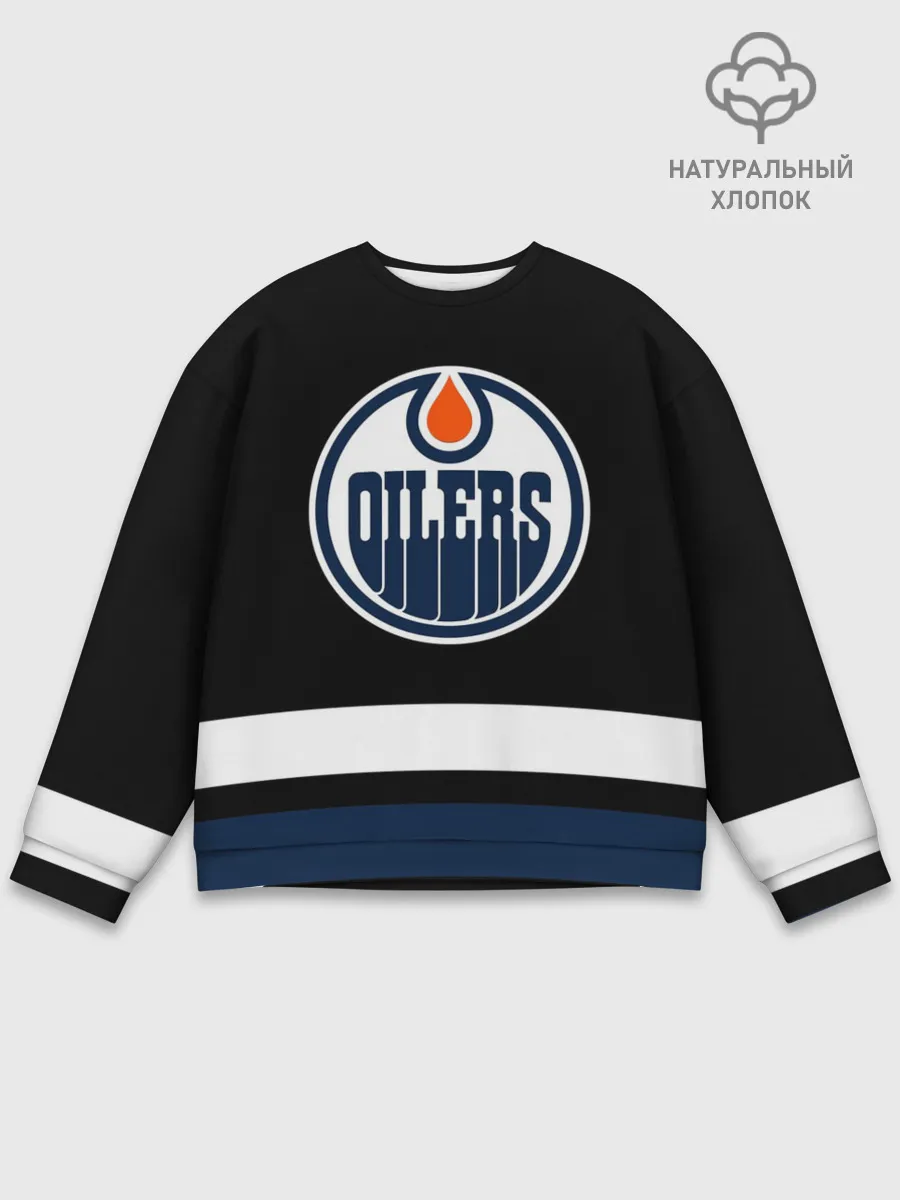 Мужской свитшот базовый / Эдмонтон Ойлерз