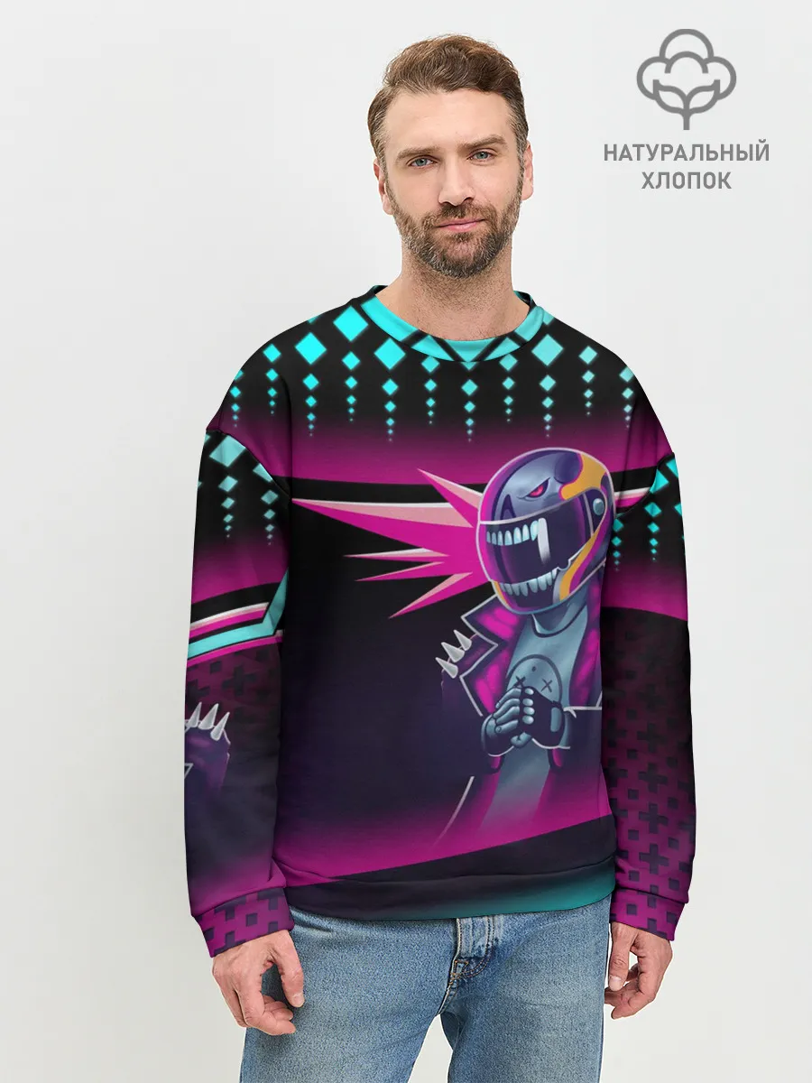 Мужской свитшот базовый / НЕОНОВЫЙ ГОНЩИК