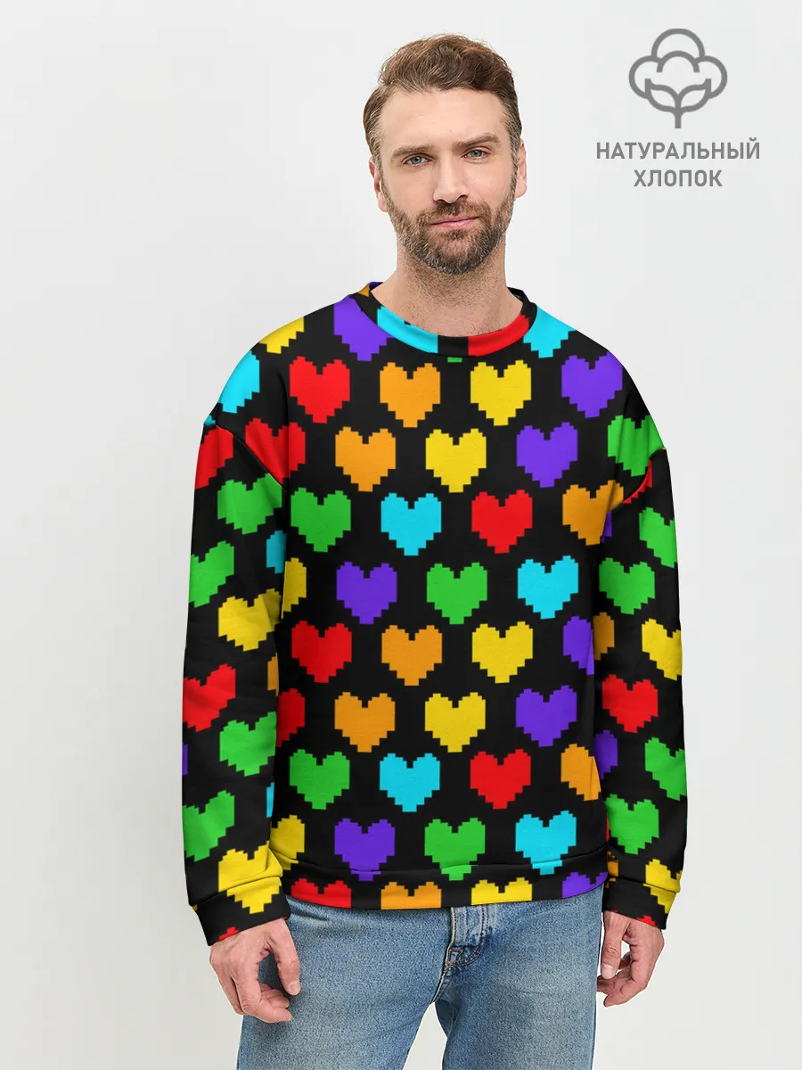 Мужской свитшот базовый / UNDERTALE HEART