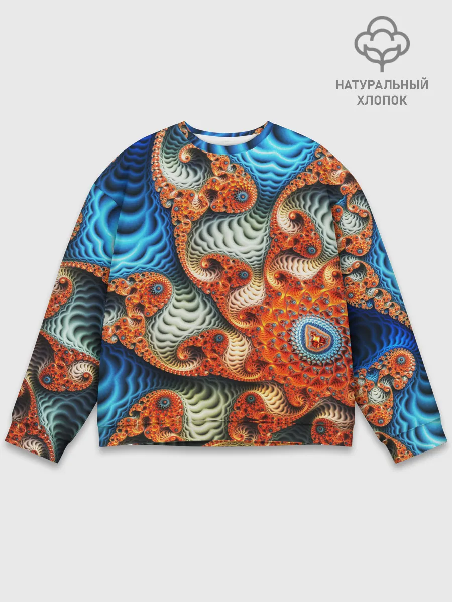 Мужской свитшот базовый / Fractal illusion