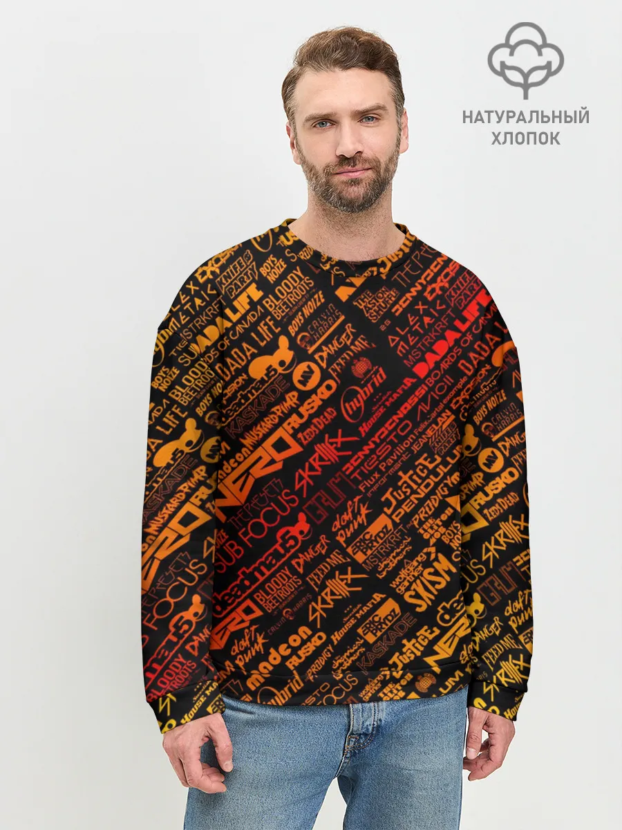 Мужской свитшот базовый / Музыкальные бренды