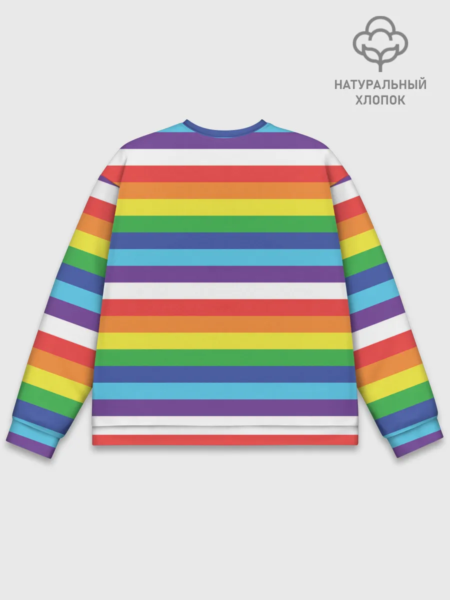 Мужской свитшот базовый / Радужные полосы