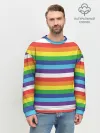 Мужской свитшот базовый / Радужные полосы