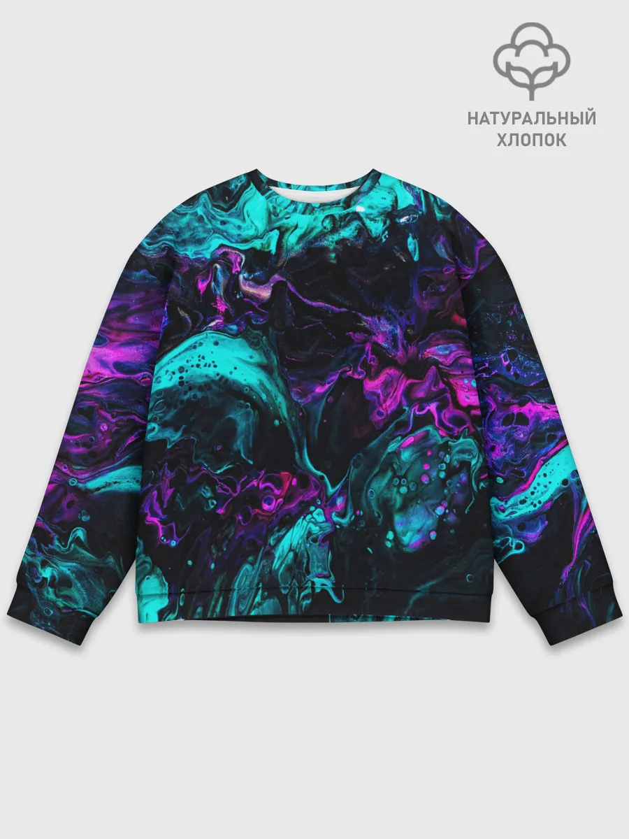 Мужской свитшот базовый / НЕОНОВАЯ АБСТРАКЦИЯ | NEON