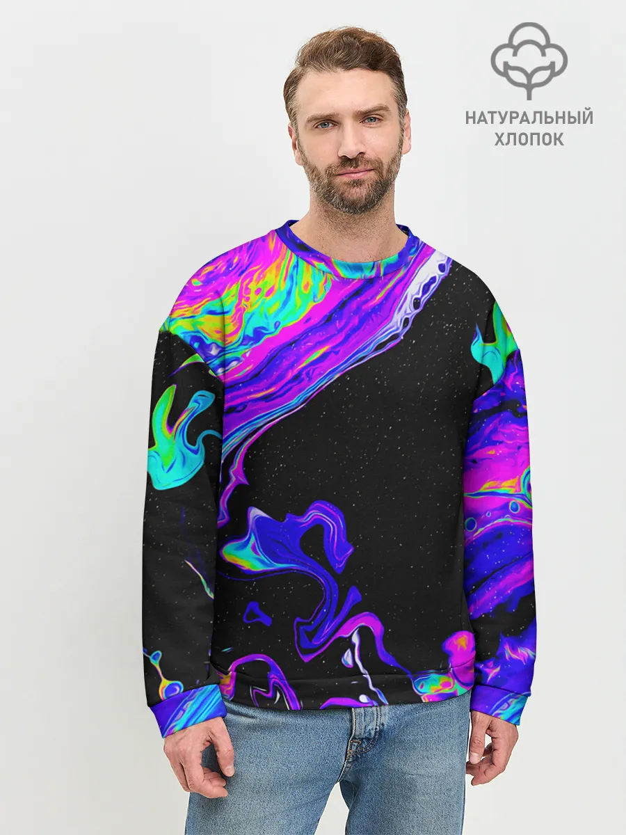 Мужской свитшот базовый / DIGITAL ABSTRACT