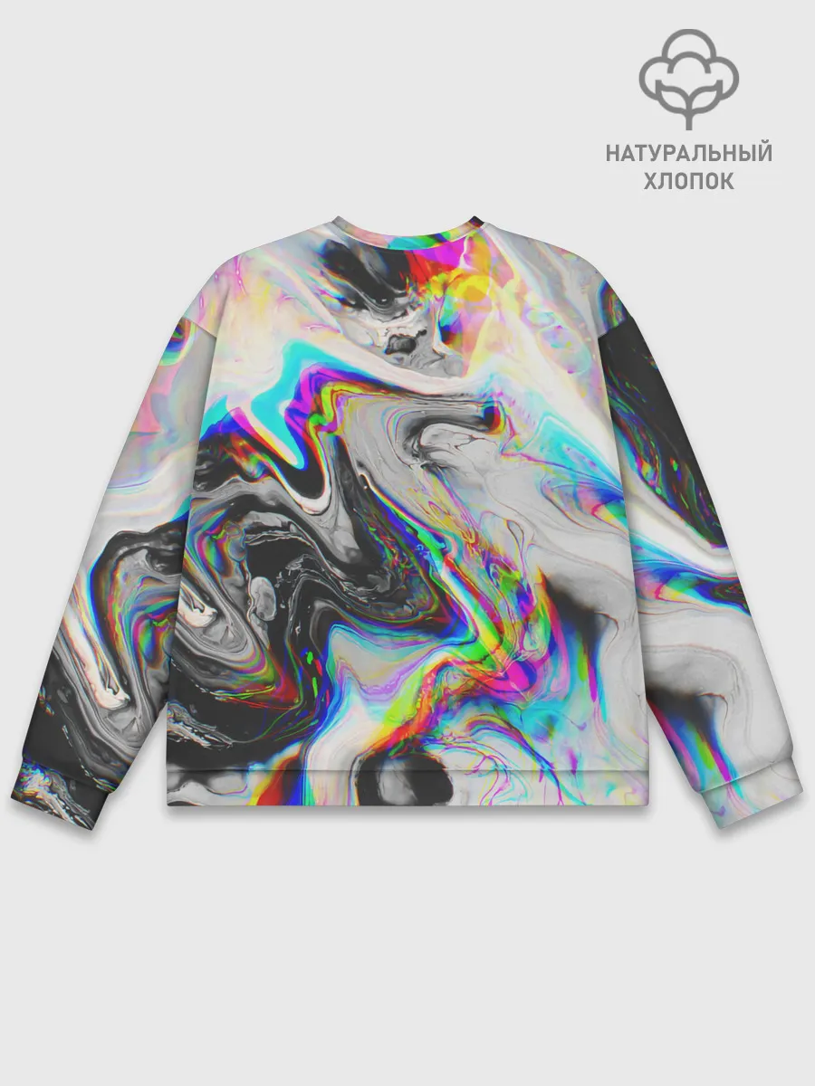 Мужской свитшот базовый / DIGITAL ABSTRACT GLITCH | ГЛИТЧ