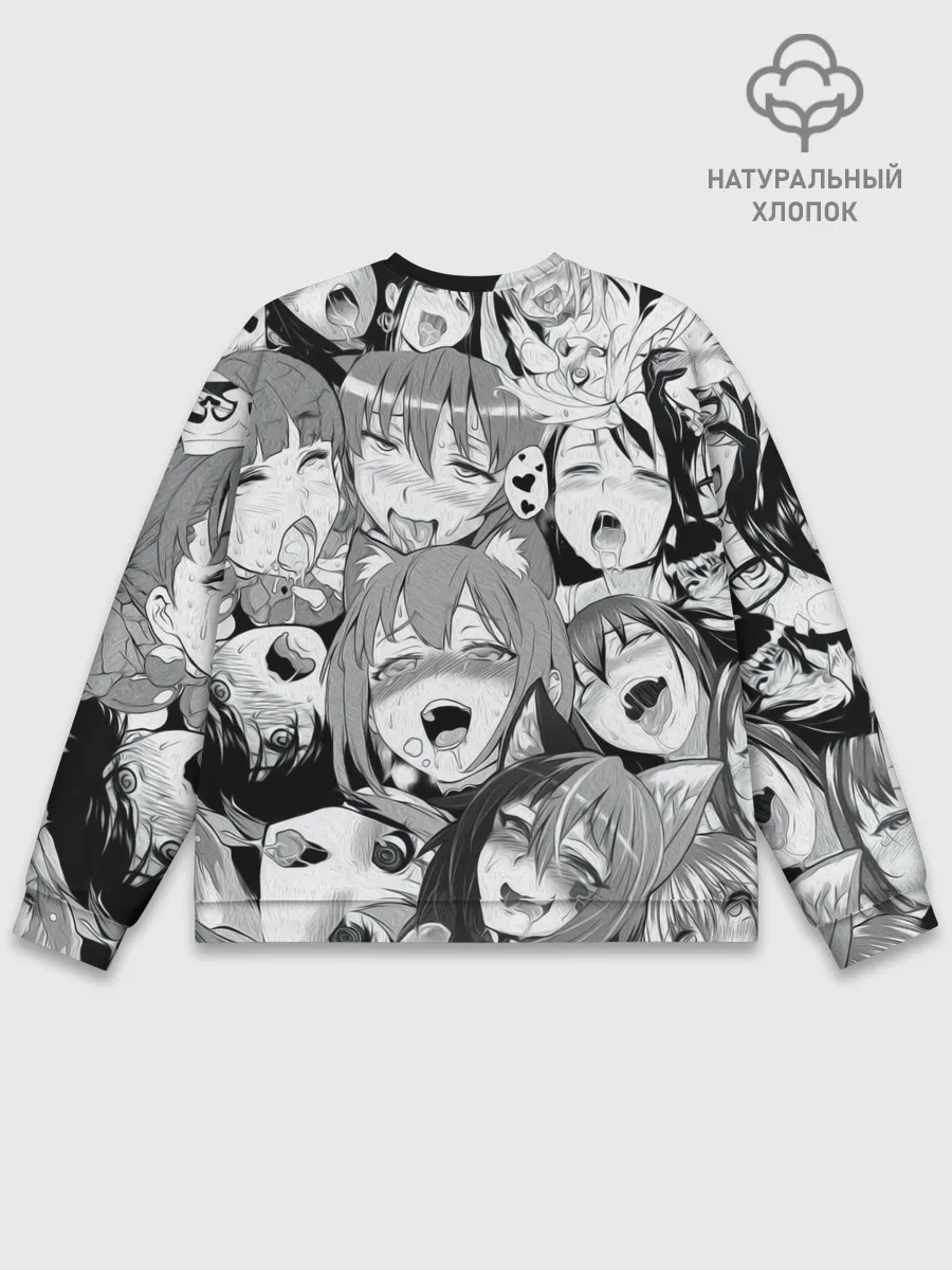 Мужской свитшот базовый / AHEGAO monochrome